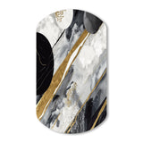 Black Gold Fusion Of Marble I - Asymmetric Metal Wall Art