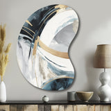 Black Gold Fusion Of Marble II - Asymmetric Metal Wall Art