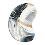 Black Gold Fusion Of Marble II - Asymmetric Metal Wall Art