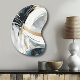 Black Gold Fusion Of Marble II - Asymmetric Metal Wall Art