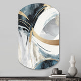 Black Gold Fusion Of Marble II - Asymmetric Metal Wall Art