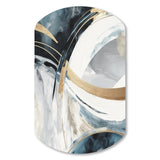 Black Gold Fusion Of Marble II - Asymmetric Metal Wall Art