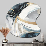 Black Gold Fusion Of Marble II - Asymmetric Metal Wall Art