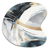 Black Gold Fusion Of Marble II - Asymmetric Metal Wall Art