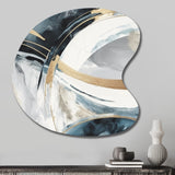 Black Gold Fusion Of Marble II - Asymmetric Metal Wall Art