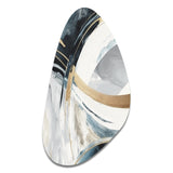 Black Gold Fusion Of Marble II - Asymmetric Metal Wall Art