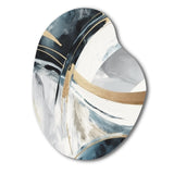 Black Gold Fusion Of Marble II - Asymmetric Metal Wall Art