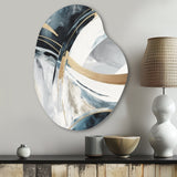 Black Gold Fusion Of Marble II - Asymmetric Metal Wall Art