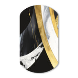 Black And Gold Harmony Of Marble IV - Asymmetric Metal Wall Art