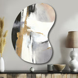 Black And Gold Harmony Of Marble VI - Asymmetric Metal Wall Art