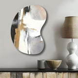 Black And Gold Harmony Of Marble VI - Asymmetric Metal Wall Art