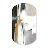 Black And Gold Harmony Of Marble VI - Asymmetric Metal Wall Art