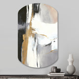 Black And Gold Harmony Of Marble VI - Asymmetric Metal Wall Art