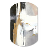 Black And Gold Harmony Of Marble VI - Asymmetric Metal Wall Art