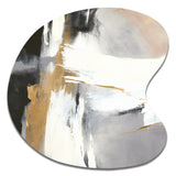 Black And Gold Harmony Of Marble VI - Asymmetric Metal Wall Art