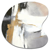 Black And Gold Harmony Of Marble VI - Asymmetric Metal Wall Art