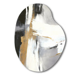 Black And Gold Harmony Of Marble VI - Asymmetric Metal Wall Art