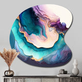 Blue Purple Abstract Geode I - Asymmetric Metal Wall Art