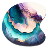 Blue Purple Abstract Geode I - Asymmetric Metal Wall Art