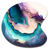 Blue Purple Abstract Geode I - Asymmetric Metal Wall Art