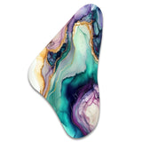 Green Purple Abstract Geode - Asymmetric Metal Wall Art