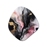 Black Gold Marble Splash II - Asymmetric Metal Wall Art