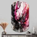 Black Gold Marble Splash V - Asymmetric Metal Wall Art