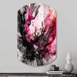 Black Gold Marble Splash V - Asymmetric Metal Wall Art