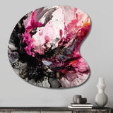 Black Gold Marble Splash V - Asymmetric Metal Wall Art