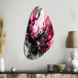 Black Gold Marble Splash V - Asymmetric Metal Wall Art