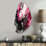 Black Gold Marble Splash V - Asymmetric Metal Wall Art