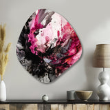 Black Gold Marble Splash V - Asymmetric Metal Wall Art