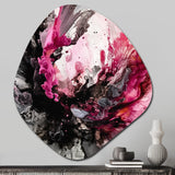 Black Gold Marble Splash V - Asymmetric Metal Wall Art