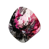 Black Gold Marble Splash V - Asymmetric Metal Wall Art