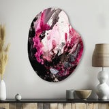 Black Gold Marble Splash V - Asymmetric Metal Wall Art