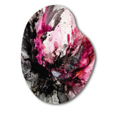 Black Gold Marble Splash V - Asymmetric Metal Wall Art