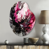 Black Gold Marble Splash V - Asymmetric Metal Wall Art