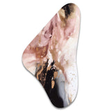 Pink Gold Marble Texture I - Asymmetric Metal Wall Art