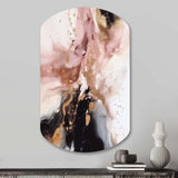 Pink Gold Marble Texture I - Asymmetric Metal Wall Art