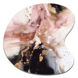 Pink Gold Marble Texture I - Asymmetric Metal Wall Art