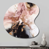 Pink Gold Marble Texture I - Asymmetric Metal Wall Art