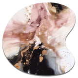 Pink Gold Marble Texture I - Asymmetric Metal Wall Art