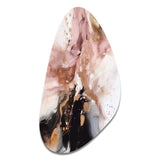 Pink Gold Marble Texture I - Asymmetric Metal Wall Art