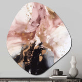 Pink Gold Marble Texture I - Asymmetric Metal Wall Art