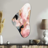 Pink Gold Marble Texture II - Asymmetric Metal Wall Art