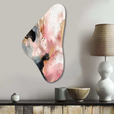 Pink Gold Marble Texture II - Asymmetric Metal Wall Art