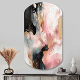 Pink Gold Marble Texture II - Asymmetric Metal Wall Art