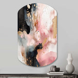 Pink Gold Marble Texture II - Asymmetric Metal Wall Art