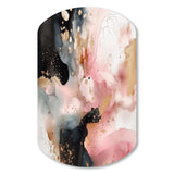 Pink Gold Marble Texture II - Asymmetric Metal Wall Art