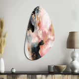 Pink Gold Marble Texture II - Asymmetric Metal Wall Art